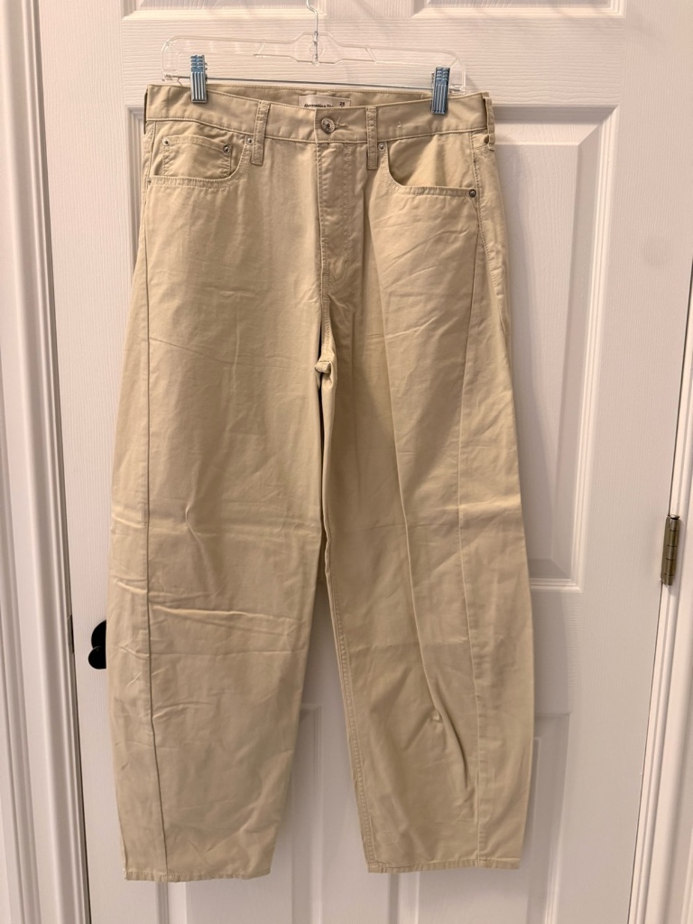 Abercrombie & Fitch Beige Wide-Leg Pants